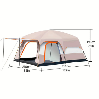 3-6 Person Camp Tent, Sunscreen, Anti-mosquito, Portable Tent, Suitable For Outdoor Camping