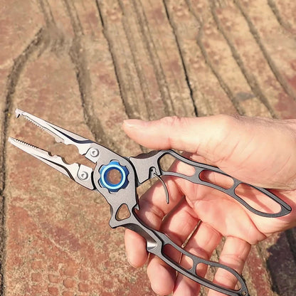 Aluminum Fishing Pliers with Wire Cutters.