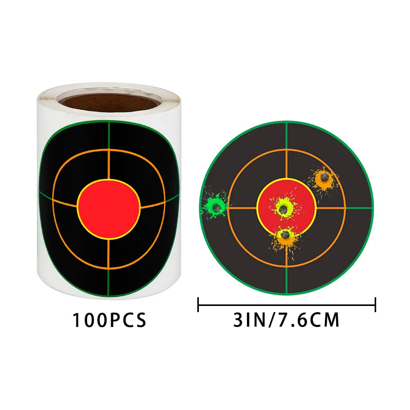 100Pcs 3inch Three-Color Splash Shooting Target.