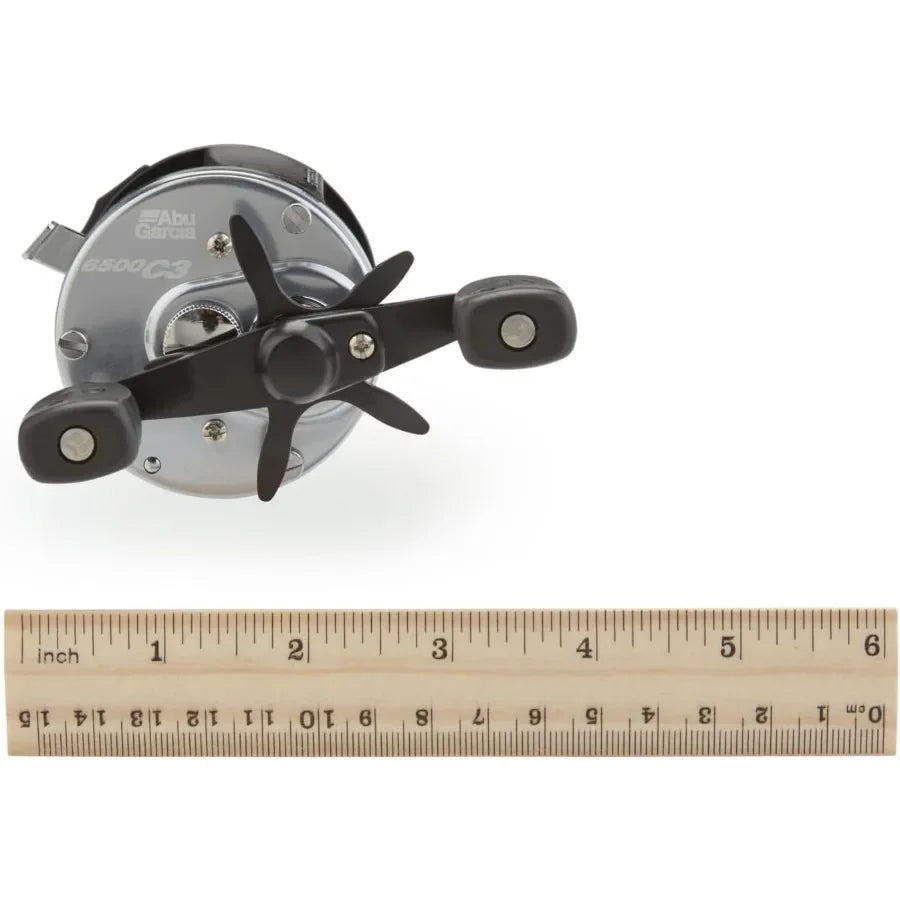 Ambassadeur C3 Baitcast Round Fishing Reel for HeavyDuty Angling in Saltwater and Freshwater Environments.