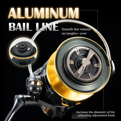 ROOBLINOS Spinning Reel Ultralight Saltwater Reel 9+1 BB.
