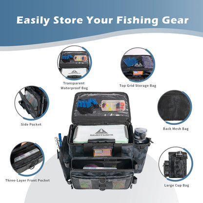 Fishing Tackle Bags Salt Water Resistant Tackle Bag.