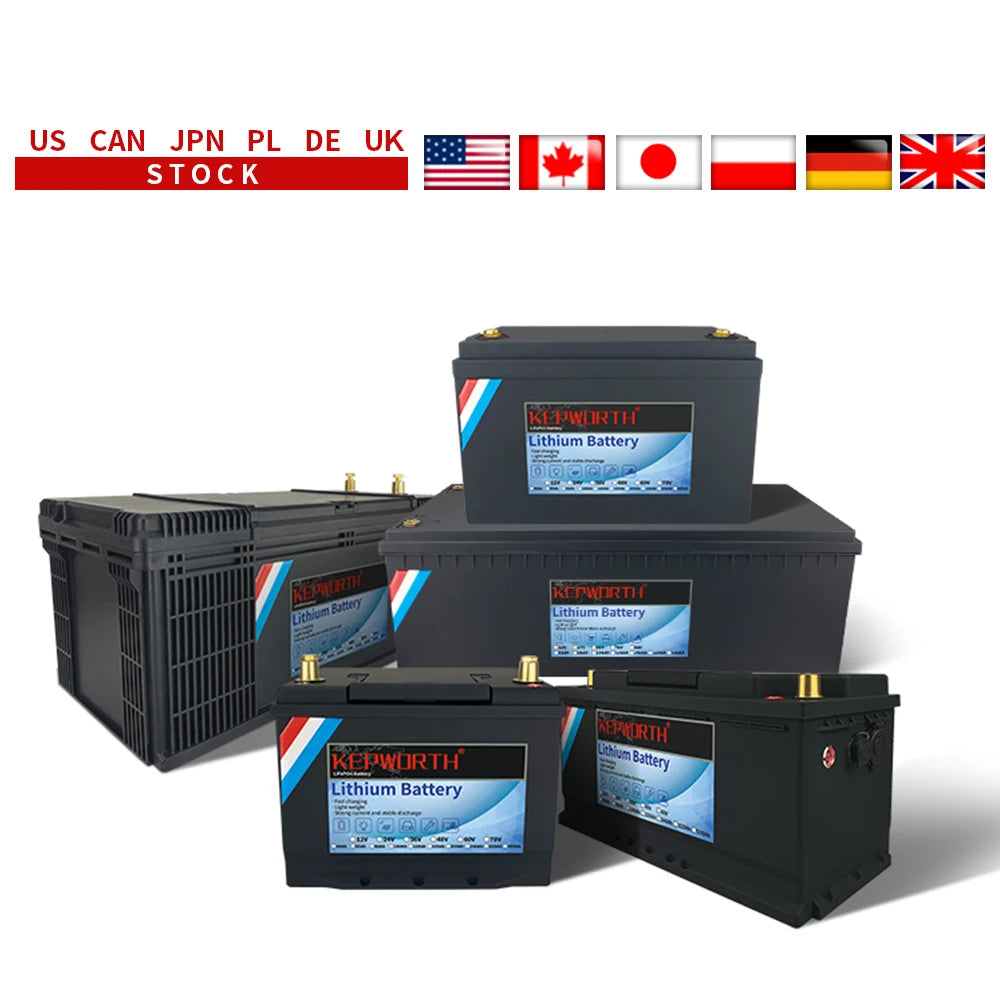 LiFePO4 Battery Pack With Upgraded BMS Lithium Power for Golf Cart, RV Campers, Off-Road and fishing,