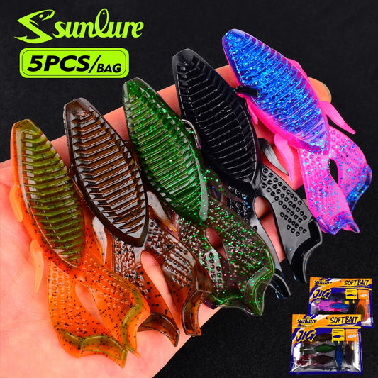 Sunlure Soft Plastic Fishing Frog Lure 5PCS.