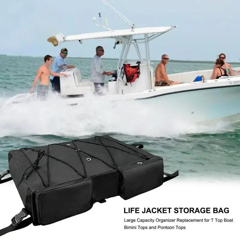 T-Top Bag 600D Oxford Fabric Large Capacity Stable Windproof Yachts Pouch Boat Storage Accessories Safety Gear Holder.