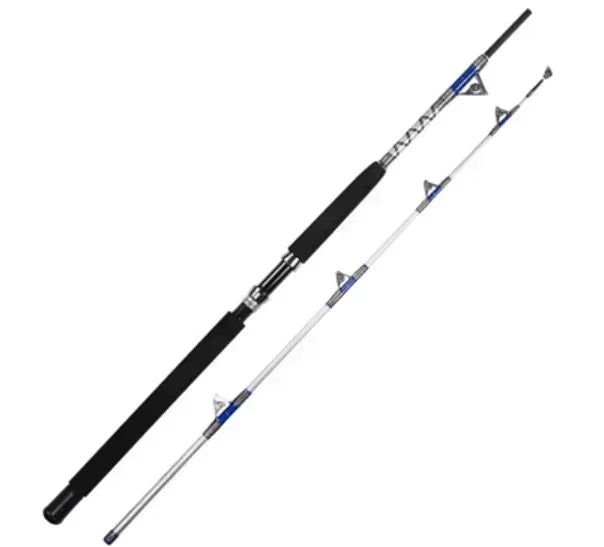 Saltwater Big Game Fishing Rod 50kg 2 Piece Offshore Trolling Rod with Roller Guides.
