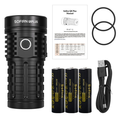 Sofirn Q8 Plus Super Powerful LED Flashlight 16000lm USB C Rechargeable.