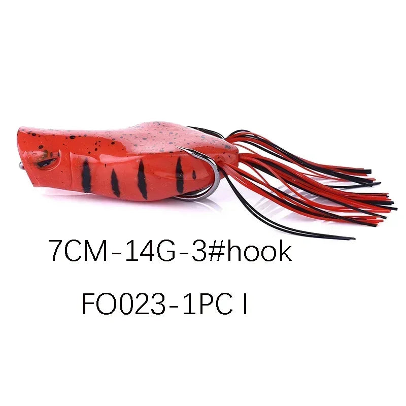 Frog Bait  Soft Thunder Popper Fishing Lure 70mm 14g.