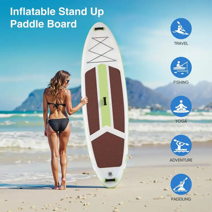 Inflatable Stand Up Paddle Board with Premium SUP Paddle board Accessories.