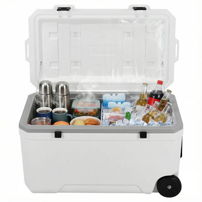 120L Hard Plastic Roto molded Cooler with Wheels.