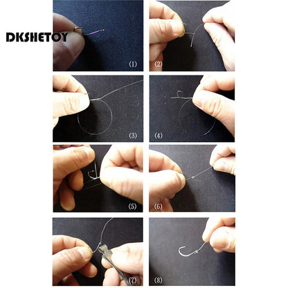 100-1000pcs barbed fishhook For Bait With Plastic Box Kit For Saltwater and Freshwater fishing