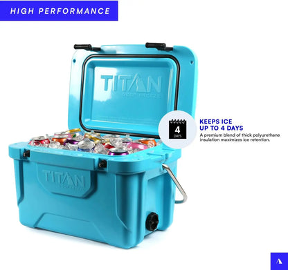 Durable Hard Ice Chest Cooler with Microban Protection.