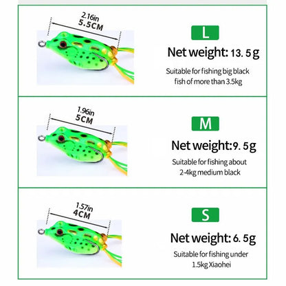 2Pcs Soft Frog Fishing Lures.