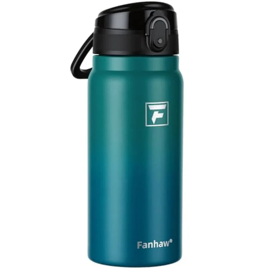 20 Oz Insulated Stainless Steel Water Bottle with Chug Lid Wide Mouth Leak-Proof BPA-Free.