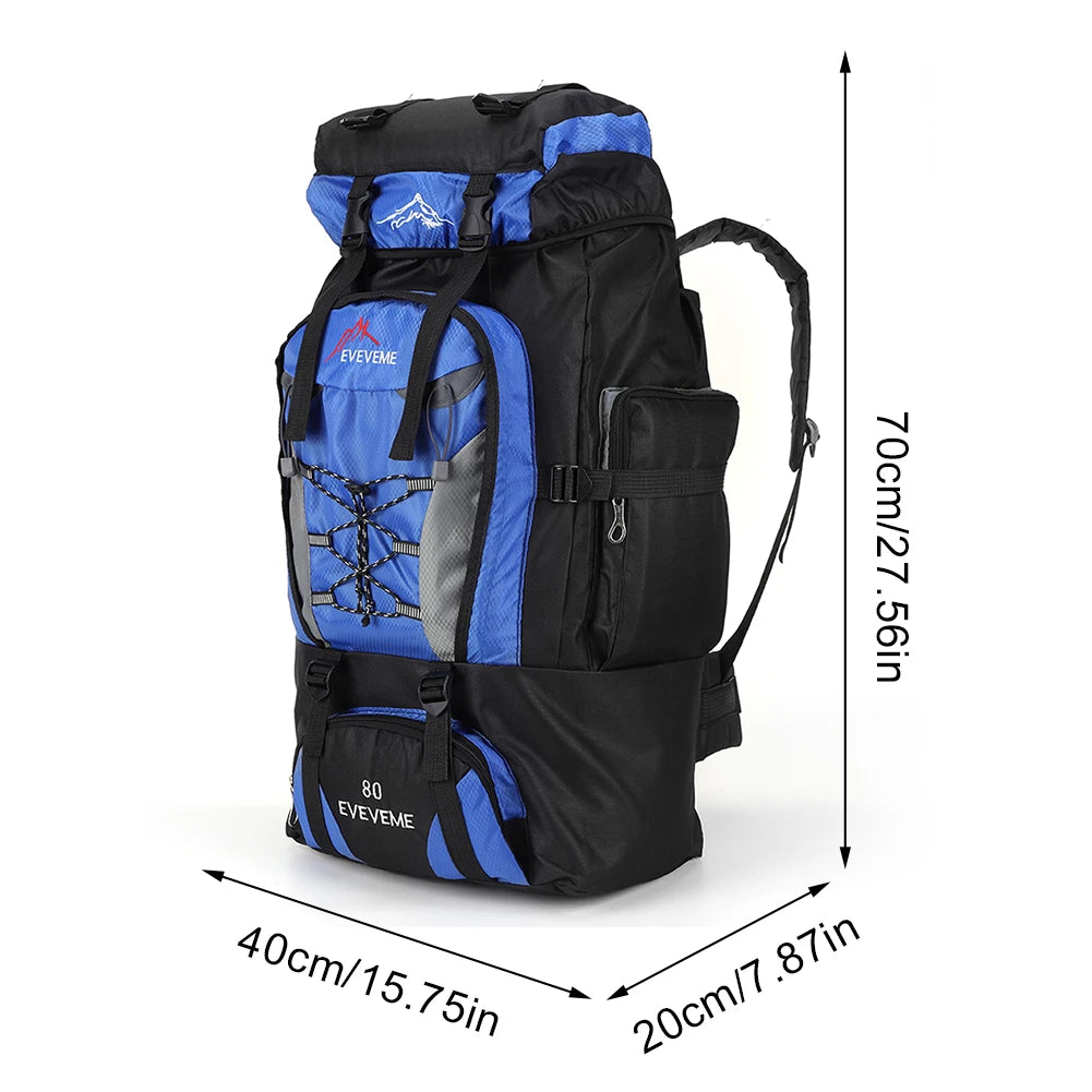 80L Waterproof Hiking Camping Backpack.