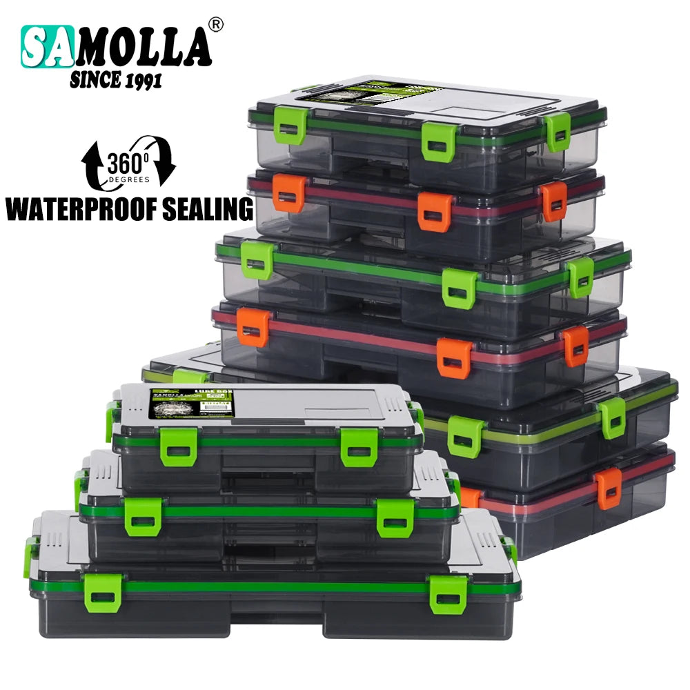 SAMOLLA Fishing Tackle Waterproof Lure Storage Boxes.