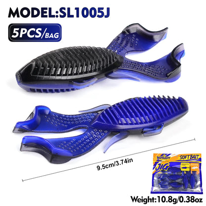 Sunlure Soft Plastic Fishing Frog Lure 5PCS.