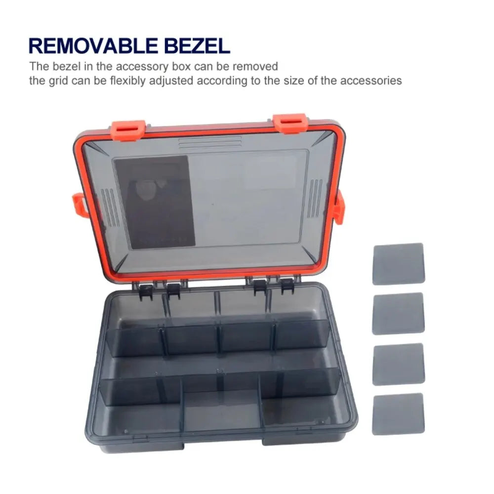 Fishing Tackle Box Large Capacity Waterproof Storage for Lures.