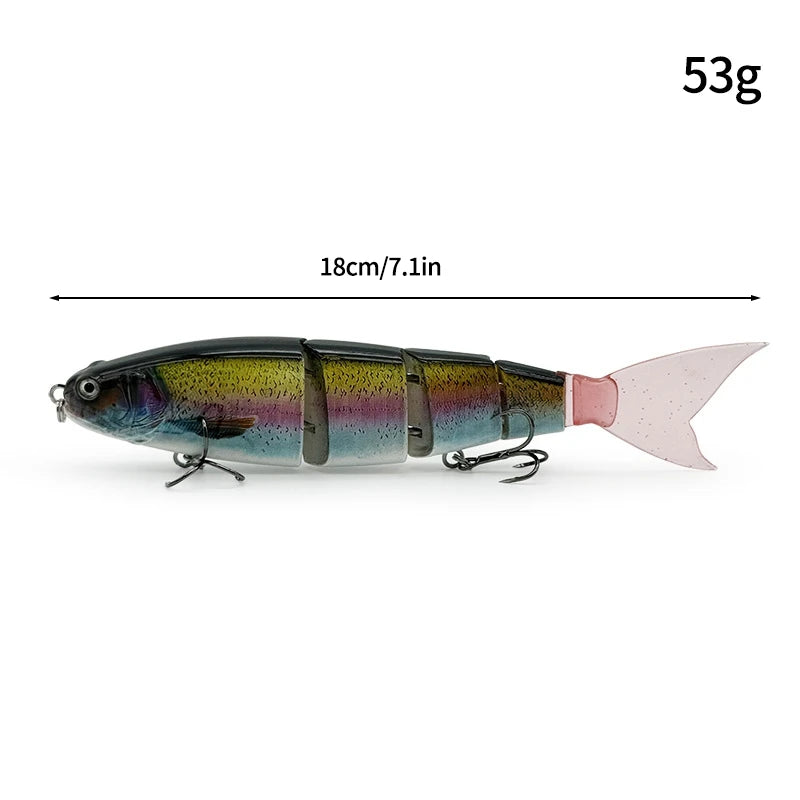 Swimbaits Balam Glide Bait Fishing Lure 4-segment Jointed Fishing Hard Bait.