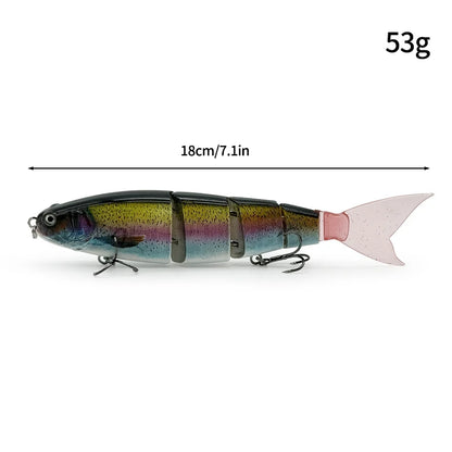 Swimbaits Balam Glide Bait Fishing Lure 4-segment Jointed Fishing Hard Bait.