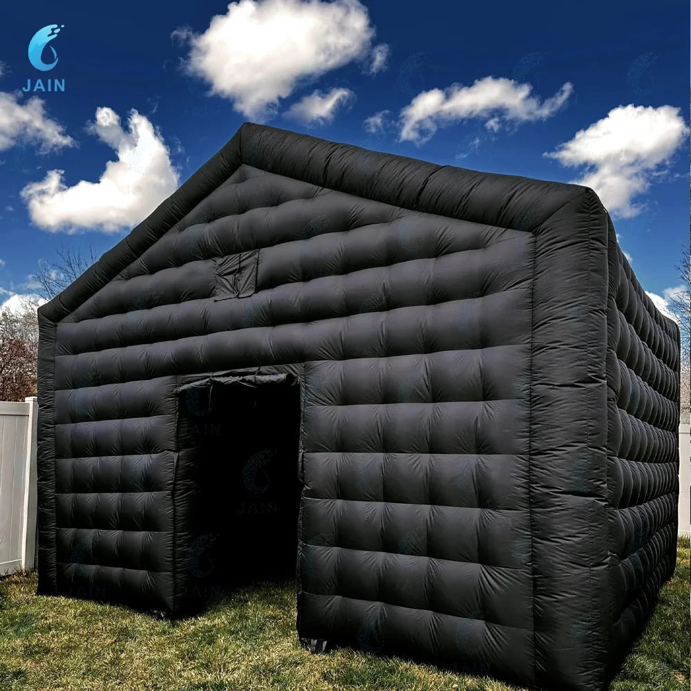 20FT Large Black Inflatable Nightclub Party Tent with Blower Inflatable Portable Disco Tent Air Tent for Weddings and birthdays.
