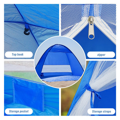 Pop-up beach tent,with handbag - compact folding design.