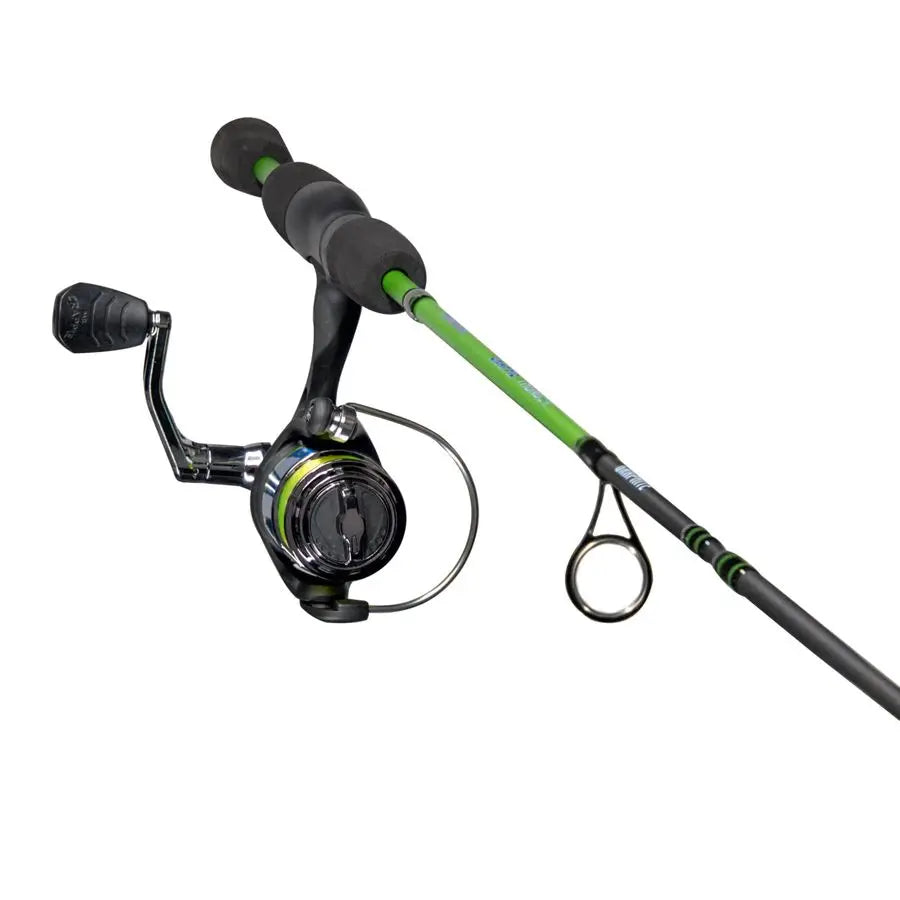 Crappie Thunder Spinning Reel and Fishing Rod Combo, 2Piece IM6 Graphite Blank, Right or LeftHand Retrieve,