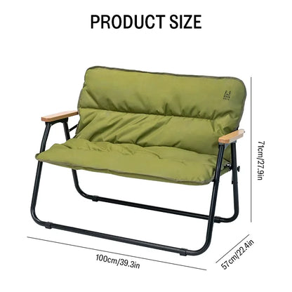 GERC Double Outdoor Aluminum Folding Chair.
