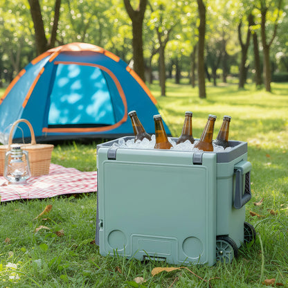 Insulated Portable Rolling Cooler with Wheels.