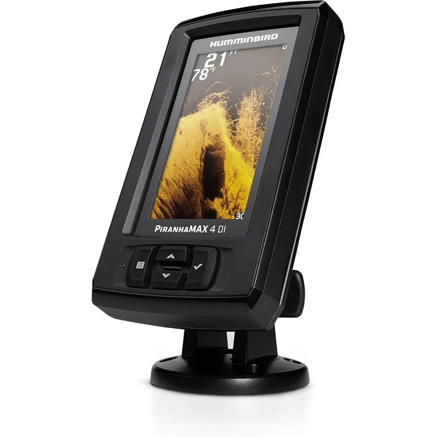Humminbird PiranhaMAX 4 Fish Finder with Down Imaging Technology for Enhanced Depth and Structure Detection in Freshwater and Saltwater.