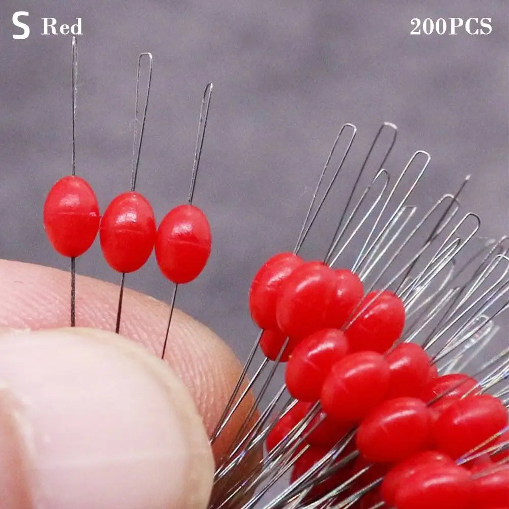 100PCS S/L Olive Rubber Float Fishing Silicone Bobber Stopper.
