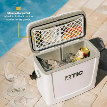 16 Qt Road Trip Cooler Hard Insulated Portable with Strap and Handle for Outdoor Beach Picnic Camping Sports Travel