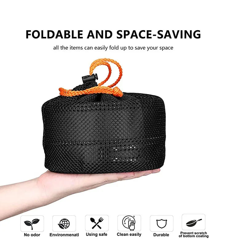 Portable Camping Tableware Cooking Set.