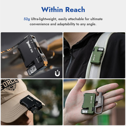 WUBEN G5 Rechargeable EDC Flashlight, 400 Lumens Dual Light Sources Mini Flashlight