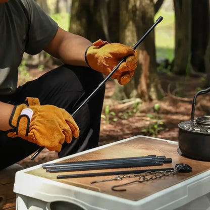 Camp fire Tripod Compact and Lightweight Easy Carrying.