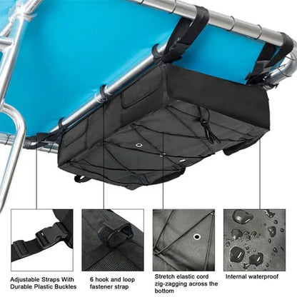 T-Top Bag 600D Oxford Fabric Large Capacity Stable Windproof Yachts Pouch Boat Storage Accessories Safety Gear Holder.