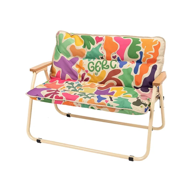 GERC Double Outdoor Aluminum Folding Chair.
