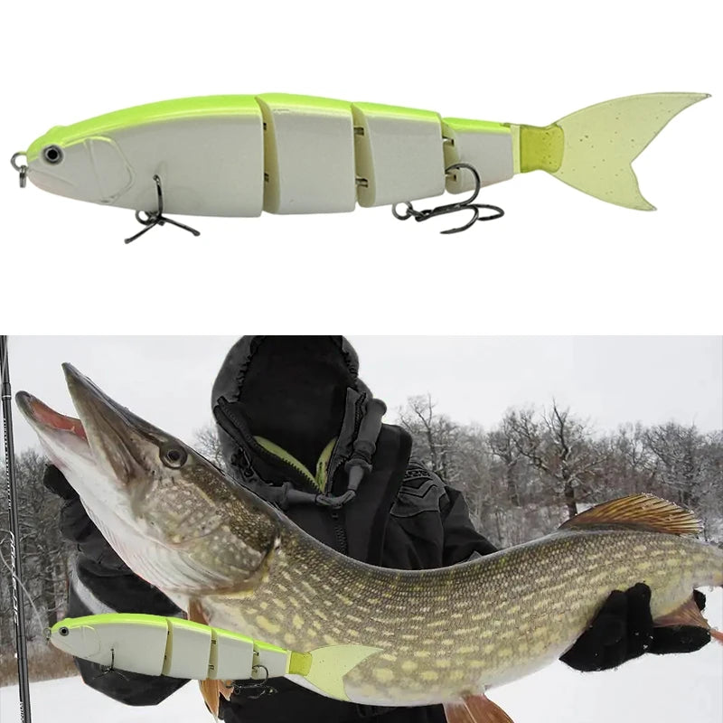 Swimbaits Balam Glide Bait Fishing Lure 4-segment Jointed Fishing Hard Bait.