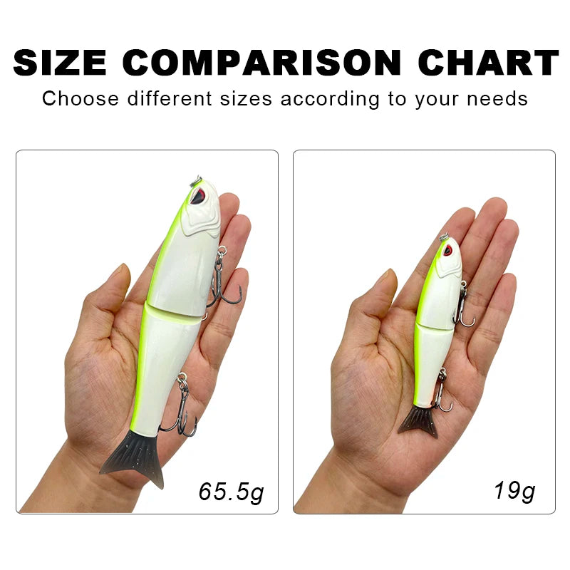 65.5g/19g Two Sizes of Bionic Multi-Section Lure.