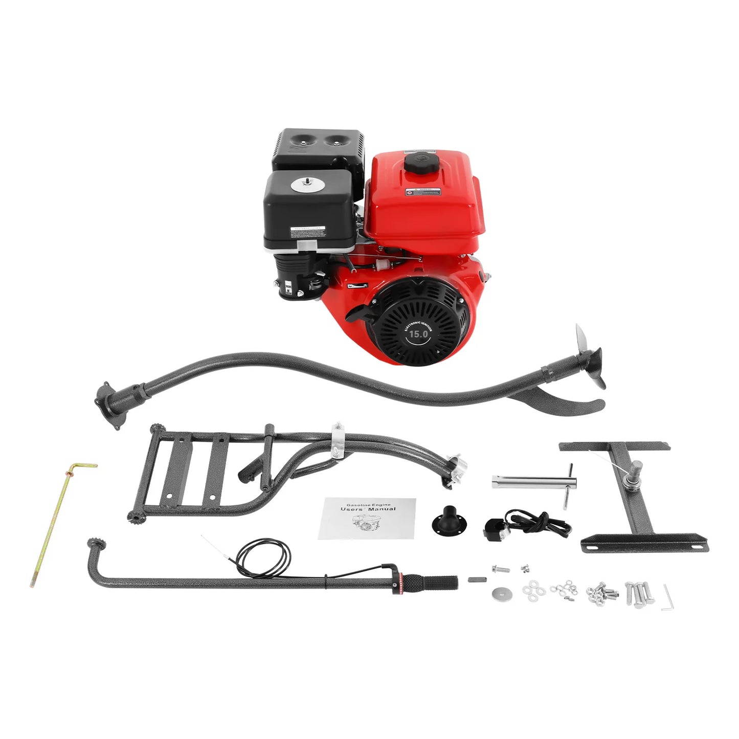 Gasoline Outboard Motor 15HP 420cc 4-Stroke Air Cooled Outboard Motor.