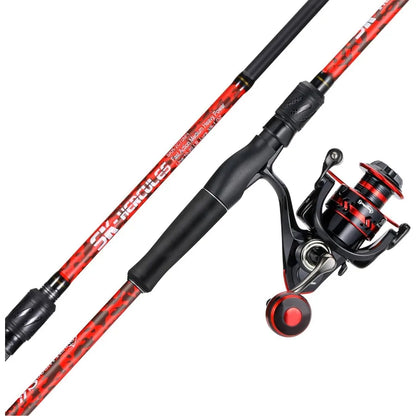 7' 2Piece Spinning Fishing Rod and Reel Combo with 4000 Size Reel.