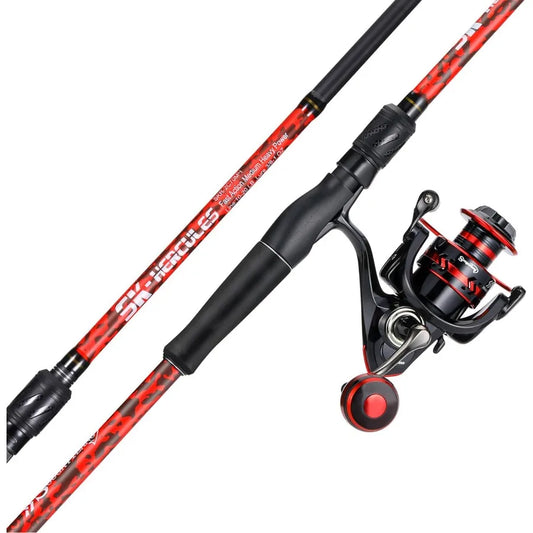 7' 2Piece Spinning Fishing Rod and Reel Combo with 4000 Size Reel.