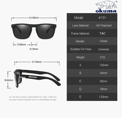 Okuma polarized sunglasses UV400 for men and women.