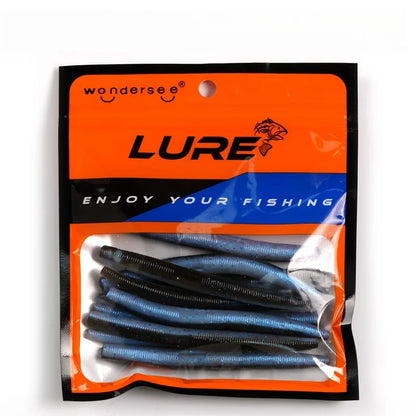10pcs 10cm 14cm Senko Worm 2-Tone Double Colors,