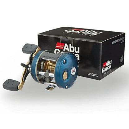 Ambassadeur C4 Baitcast Round Fishing Reel for HeavyDuty Fishing Applications with Smooth Casting Performance and Durable Construction.