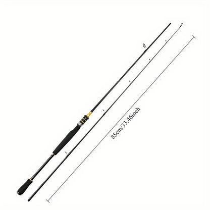 1PC 65" Lightweight High-Sensitivity Carbon Fiber Fishing Rod - Straight Handle Design for Fly & Drag Fishing.