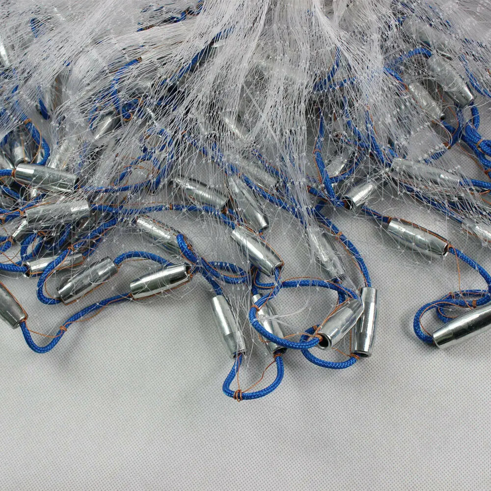 10ft Diameter Fishing Cast Net 0.59*0.59in mesh Fishing Cast Net for Bait.