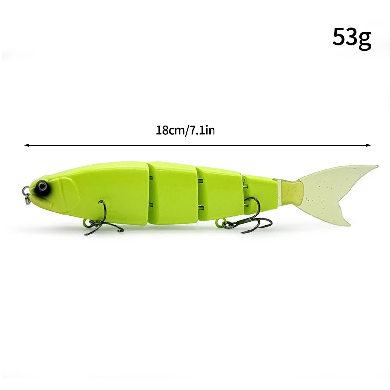 Swimbaits Balam Glide Bait Fishing Lure 4-segment Jointed Fishing Hard Bait.