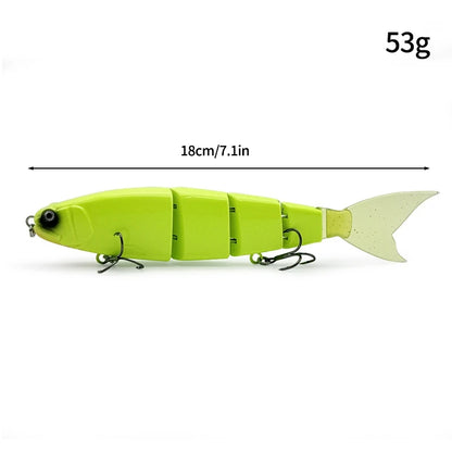 Swimbaits Balam Glide Bait Fishing Lure 4-segment Jointed Fishing Hard Bait.
