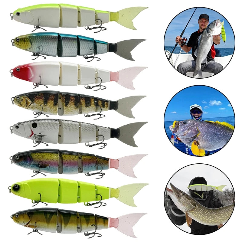 Swimbaits Balam Glide Bait Fishing Lure 4-segment Jointed Fishing Hard Bait.